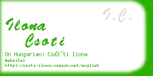 ilona csoti business card